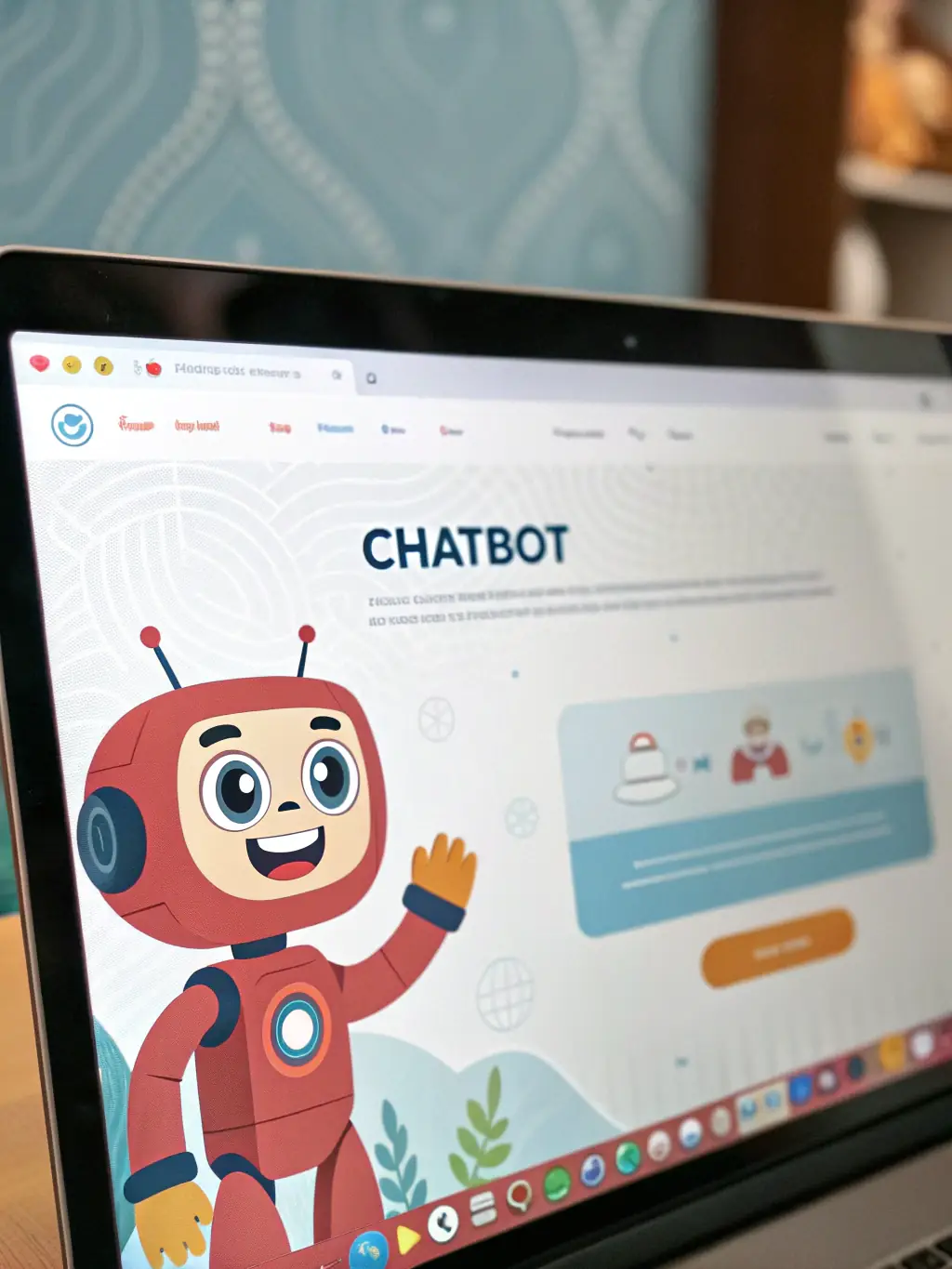 An illustration of a chatbot interacting with a customer via a messaging interface, showcasing Starlight Technologies' AI Agents and Customer Service Chatbots.